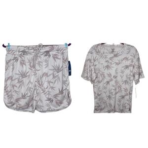 Spalding Mens sz Medium Lilac Ash Bamboo Polyester Mesh Shorts & T-Shirt New